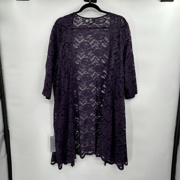 Catherines Lace Tank and Duster Set Size 22WP Purple Mature Feminine Romantic - Picture 15 of 16